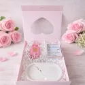 Box prezentowy dla mamy personalizowany w pudełku magnetycznym – świeca + bransoletka + podstawka dzień mamy, urodziny mamy